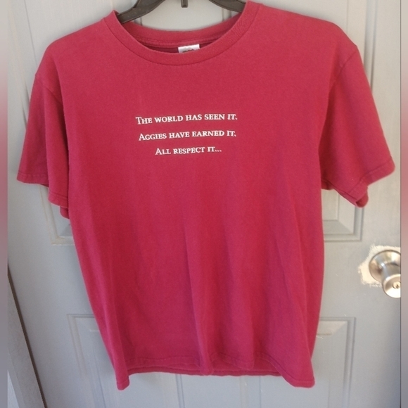 Men's Texas A&M Aggies Maroon T Shirt Size Large Unisex Ring Day 2007 - Picture 2 of 3